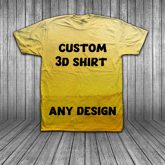 Custom 3d T-shirt (FRONT ONLY)